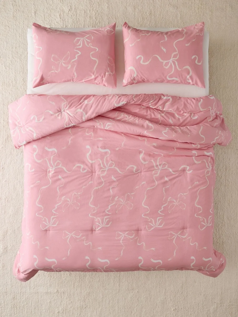 Urban Outfitters Painted Bows Patterned Comforter Set FULL/QUEEN new in package